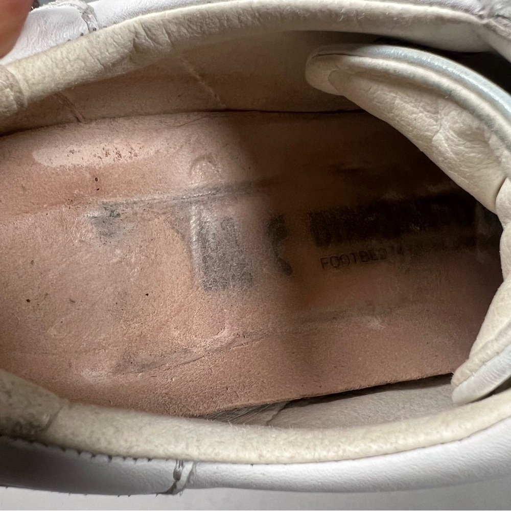 Birkenstock Sneakers Bend Low Women’s Size 10 White Leather Comfortable Shoes - Picture 9 of 12